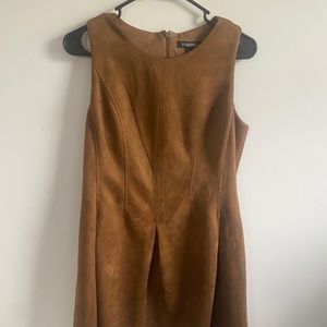 Brown Suede Dress Sz 10P NWOT